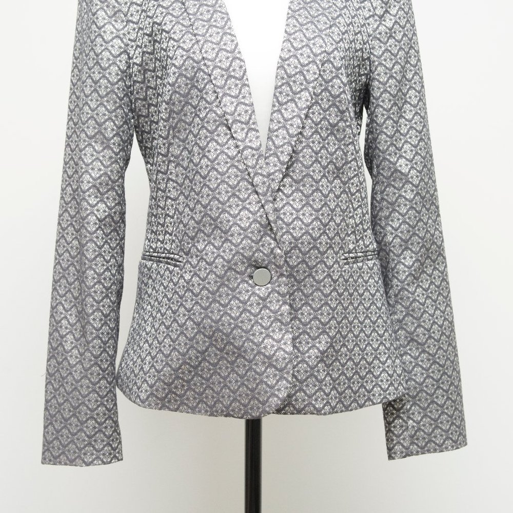 RW&Co. Silver Jacquard Blazer